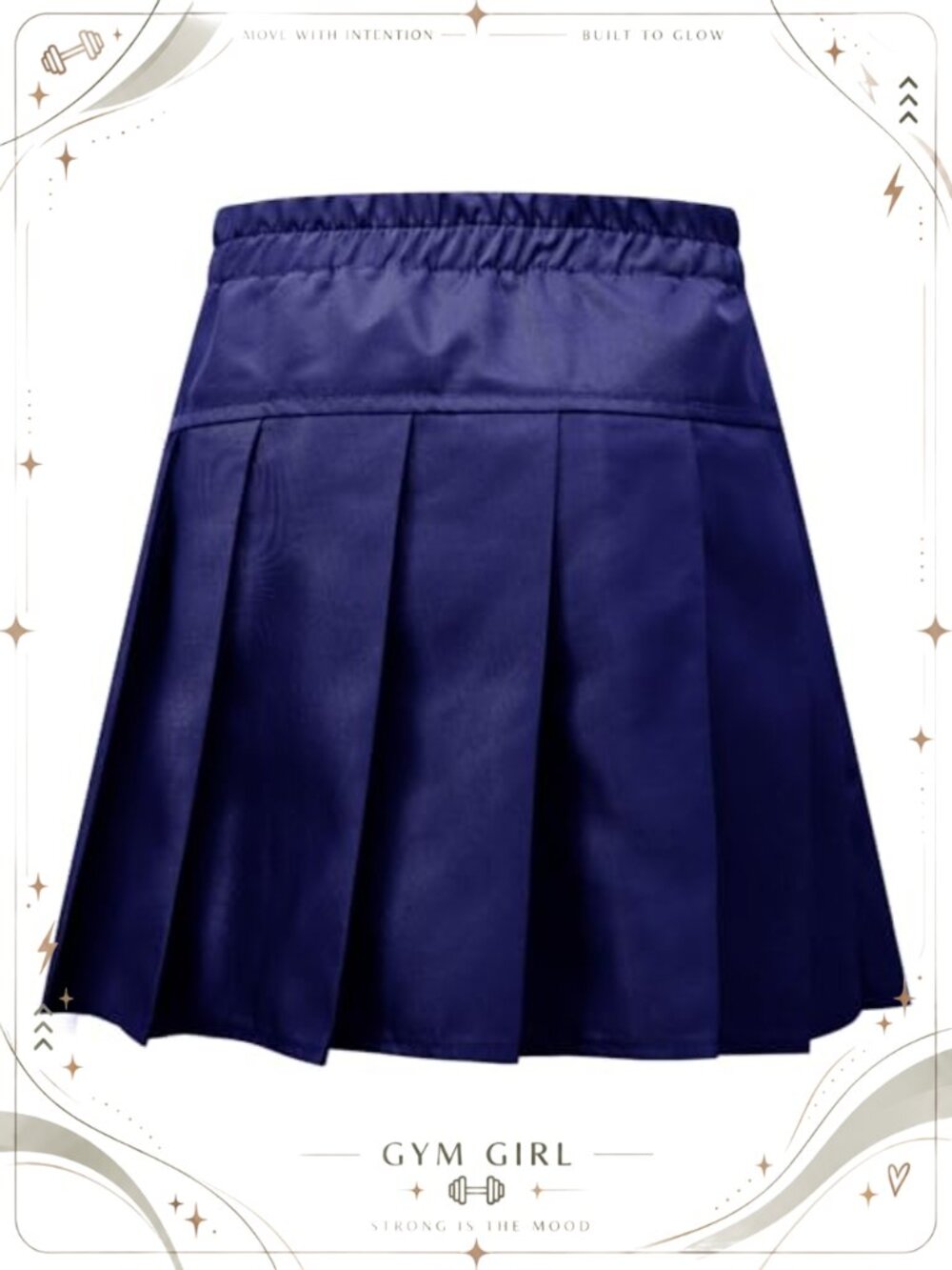 Girls School Uniform Pleated Skort with Built-in Shorts Cotton Blend Pull On